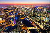 australia stock photography | Melbourne City at Night from Eureka Tower, Melbourne, Victoria, Australia, Image ID AU-MELBOURNE-0040. Visit Melbourne's highly acclaimed Eureka Skydeck and see Melbourne from a completely new perspective from the Southern Hemisphere's highest viewing platform! Perfectly positioned on the banks of the Yarra River, Eureka Skydeck provides incredible 360 degree views from the floor to ceiling windows that overlook Melbourne's CBD, sports precinct, Port Phillip Bay, Docklands and everything in between. You'll literally feel on top of the world as you soak up the awe inspiring views of the great city of Melbourne. Experience jaw dropping views that reach as far as the Dandenong ranges by day, or visit Eureka Skydeck a night and see the beauty of Melbournes skyline nightscape. This exclusive combo package also includes admission to ‘The Edge'. The only one of its kind in the world, The Edge will project you 3 metres out of the building within a glass cube, a staggering 300 metres above the ground!