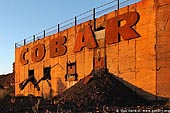 australia stock photography | The Sign That Greets Travellers to Cobar, Barrier Highway, Cobar, NSW, Australia, Image ID AU-COBAR-0001. 