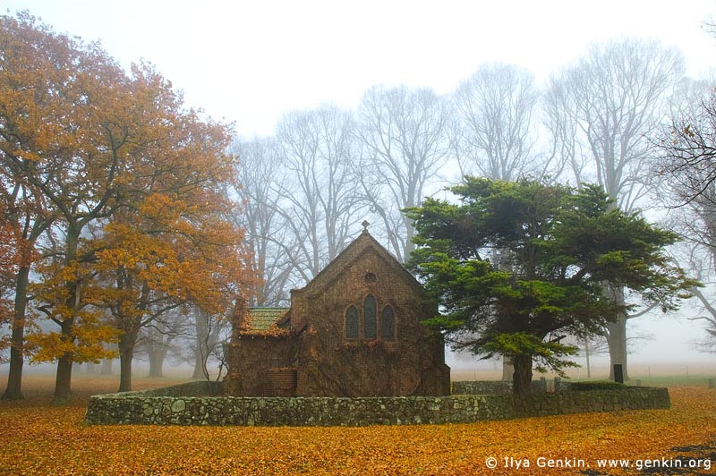 australia stock photography | All Saints' Church in Fall, Gostwyck, Uralla, NSW, Australia, Image ID AU-GOSTWYCK-0001