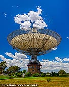 australia stock photography | 'The Dish' - Radio Telescope, Parkes, NSW, Australia, Image ID AU-PARKES-0007. Parkes Observatory, just outside the central-west NSW town of Parkes, hosts the 64-metre Parkes radio telescope, one of the telescopes comprising CSIRO's Australia Telescope National Facility. An icon of Australian science, the Parkes radio telescope has been in operation since 1961 and continues to be at the forefront of astronomical discovery thanks to regular upgrades. Astronomers from across Australia and around the world utilise the Parkes radio telescope to undertake world-class astronomical science. Affectionately known as 'the Dish', the telescope operates 24 hours a day, every day of the year. The observatory and telescope were featured in the 2000 film The Dish, a fictionalised account of the observatory's involvement with the Apollo 11 moon landing.