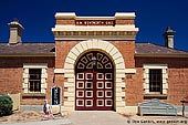 australia stock photography | Old Wentworth Gaol, Wentworth, New South Wales (NSW), Australia, Image ID AU-WENTWORTH-0001. Entrance and the gate at the old Wentworth Gaol. It is the oldest of the Australian designed gaols.