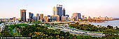 australia stock photography | Perth CBD from Kings Park, Perth, WA, Australia, Image ID AU-PERTH-0001. A perfect end to a summer's day at Kings Park with a wonderful view of the Perth City and the Swan River. Kings Park is renowned for its spectacular views. It enjoys prime position on Mt Eliza overlooking Perth City and the Swan River, making it an ideal location for photography at sunrise, sunset, middle of the day or late at night.