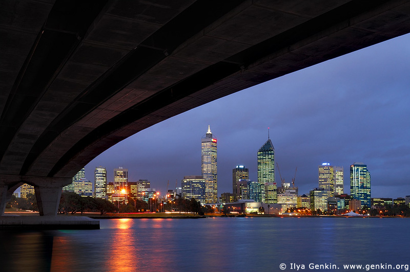 australia stock photography | Perth Downtown, View from under the Narrow Bridge, Perth, WA, Australia, Image ID AUPE0007