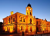 australia stock photography | Old Town Hall (City Hall) at night., Mount Gambier, South Australia (SA), Australia, Image ID AU-MOUNT-GAMBIER-0001. Mount Gambier Old Town Hall (City Hall) at night. The Old Town Hall, built in 1882, was the first purpose built construction for local government.