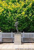 australia stock photography | Alexander Cameron Statue, Penola, Coonawarra, South Australia (SA), Australia, Image ID AU-SA-PENOLA-0003. Alexander Cameron (1810 - 1881) known widely as the king of Penola, is remembered as being the first squatter in the district and founder of Penola. Cameron has been commemorated by a life-sized bronze statue by John Dowie, erected by public subscription in Church beside his Royal Oak Hotel.