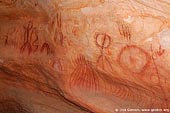 australia stock photography | Aboriginal Paintings at Yourambulla Caves, Hawker, Flinders Ranges, South Australia (SA), Australia, Image ID AU-YOURAMBULLA-CAVES-0004. 
