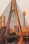 australia stock photography | Anzac Bridge and Sydney Tower at Sunset, Glebe, Sydney, NSW, Australia, Image ID AU-SYDNEY-ANZAC-BRIDGE-0007. Stock photo of the Anzac Bridge and Sydney Tower in Sydney, NSW, Australia at sunset with Sydney city CBD in the background.