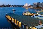 australia stock photography | Circular Quay in the Evening, Sydney, New South Wales (NSW), Australia, Image ID AU-SYDNEY-CIRCULAR-QUAY-0009. Stock image the Circular Quay, major Sydney's transport hub and ferries terminal at dusk.
