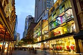 australia stock photography | Pitt Street Mall after Sunset, Sydney, NSW, Australia, Image ID AU-SYDNEY-0004. Pitt Street Mall is located in the heart of The Sydney Central Business District (CBD) is one of the top tourist destinations and is one of Australia's busiest and most cosmopolitan shopping precincts.