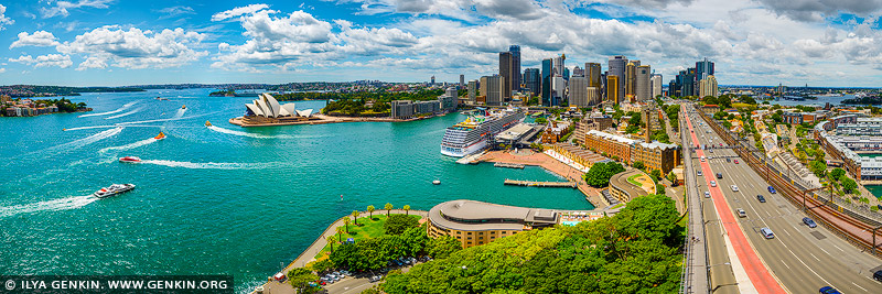 View from Sydney Harbour Bridge Pylon Lookout, Sydney, New South Wales, Australia