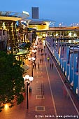 australia stock photography | Cockle Bay Wharf Promenade, Darling Harbour, Sydney, NSW, Australia, Image ID AU-SYDNEY-DARLING-HARBOUR-0007. The Cockle Bay Wharf Promenade is one of the world's premier dining and entertainment destinations and is a precinct with spectacular water views, stunning architecture and is renowned for its cosmopolitan alfresco lifestyle.