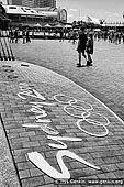 australia stock photography | Sydney Olympic Games 2000 Sign, Darling Harbour, Sydney, NSW, Australia, Image ID AU-SYDNEY-DARLING-HARBOUR-0022. Stock black and white photo of the Sydney Olympic Games in Darling Harbour, Sydney, NSW, Australia.