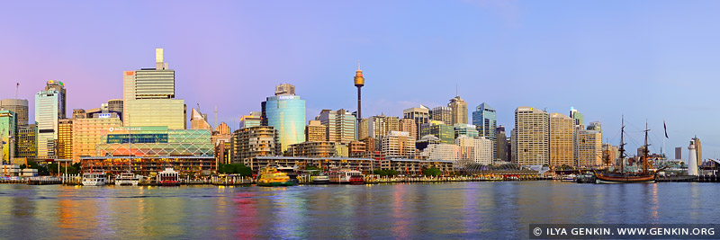 Sydney City from Darling Harbour, Sydney, New South Wales, Australia