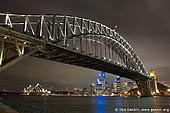 australia stock photography | Harbour Bridge at Night from Luna Park, Sydney, New South Wales, Australia, Image ID AUHB0003. 