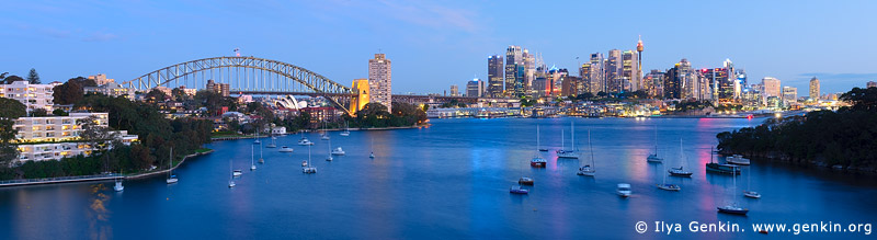 Sydney City after Sunset, A View from Waverton, Sydney, NSW, Australia