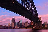 australia stock photography | Vivid Twilight at Sydney Harbour Bridge, Sydney, New South Wales (NSW), Australia, Image ID AU-SYDNEY-HARBOUR-BRIDGE-0024. A vivid sunset lights the morning sky above the beautiful Sydney Harbour Bridge in Sydney, New South Wales (NSW), Australia.