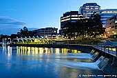 australia stock photography | Parramatta Ferry Wharf at Sunset, Parramatta, Sydney, NSW, Australia, Image ID AU-SYDNEY-PARRAMATTA-0007. The Parramatta ferry wharf is at the Charles Street Weir, which divides the tidal saltwater from the freshwater of the upper river, on the eastern boundary of the Central Business District. The wharf is the westernmost destination of the Sydney Ferries River Cat ferry service which runs on Parramatta River.