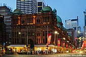australia stock photography | Queen Victoria Building (QVB) at Dusk, Sydney, New South Wales (NSW), Australia, Image ID AU-SYDNEY-QVB-0001. 