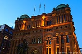 australia stock photography | Queen Victoria Building (QVB) at Dusk, Sydney, New South Wales (NSW), Australia, Image ID AU-SYDNEY-QVB-0004. 