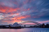 australia stock photography | Sydney Opera House and Harbour Bridge at Sunset, Sydney, NSW, Australia, Image ID AU-SYDNEY-OPERA-HOUSE-0003. 
