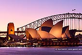 australia stock photography | Sydney Opera House and Harbour Bridge after Sunset, Mrs Macquarie's Chair, Sydney, NSW, Australia, Image ID AU-SYDNEY-OPERA-HOUSE-0012. Stock image of the Sydney Opera House and the Harbour Bridge after Sunset as it was seen from Mrs Macquarie's Chair in Sydney, NSW, Australia.