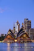 australia stock photography | Sydney Opera House on a Blue Morning, Kirribilli, Sydney, New South Wales (NSW), Australia, Image ID AU-SYDNEY-OPERA-HOUSE-0020. Vertical stock photo of the Sydney Opera House with Sydney City (CBD) in a background on a blue morning it was seen from Kirribilli, NSW, Australia before sunrise.