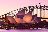 australia stock photography | Sydney Opera House from Mrs Macquarie's Chair after Sunset, Sydney, NSW, Australia, Image ID AU-SYDNEY-OPERA-HOUSE-0024. Stock photo of the Sydney Opera House from Mrs Macquarie's Chair in Sydney, Australia after Sunset.