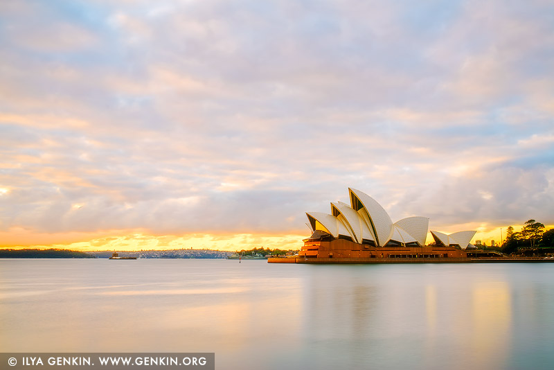 australia stock photography | Paster Sunrise Over Sydney Opera House, Sydney, NSW, Australia, Image ID AU-SYDNEY-OPERA-HOUSE-0044