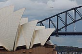 australia stock photography | The Sydney Opera House and The Harbour Bridge, View from Mrs. Macquaries Chair, Sydney, New South Wales, Australia, Image ID AUOH0006. 