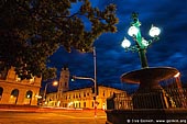 australia stock photography | University of Ballarat and Burke and Wills Fountain at Night, Ballarat, VIC, Australia, Image ID AU-BALLARAT-0008. 