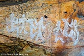 australia stock photography | Aboriginal Rock Art Paintings at Ngamadjidj Shelter, Grampians National Park, Victoria (VIC), Australia, Image ID NGAMADJIDI-SHELTER-0002. Close-up stock image of the paintings at Ngamadjidj - Aboriginal Rock Art Site in the Grampians National Park (Gariwerd), Victoria (VIC), Australia.