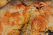 australia stock photography | Aboriginal Rock Art Paintings at Ngamadjidj Shelter, Grampians National Park, Victoria (VIC), Australia, Image ID NGAMADJIDI-SHELTER-0003. Close-up stock image of the paintings at Ngamadjidj - Aboriginal Rock Art Site in the Grampians National Park (Gariwerd), Victoria (VIC), Australia.