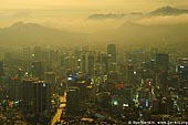 korea stock photography | Seoul city at Dusk, The view from N Seoul Tower in Seoul, South Korea provides a breathtaking 360 degree view of the city., Image ID KR-SEOUL-NAMSAN-0001. 
