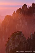 landscapes stock photography | Sunrise from Stone Monkey Gazing Over a Sea of Clouds Lookout, Baiyun Scenic Area, Huangshan (Yellow Mountains), China, Image ID CHINA-HUANGSHAN-0005. 