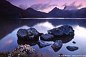 landscapes stock photography | Lake Dove after Sunset, Cradle Mountain National Park, Tasmania, Australia, Image ID CRADLE-MOUNTAIN-LAKE-DOVE-TAS-0002. Beautiful and dramatic image of the Cradle Mountain ranges at sunset from the shores of the Dove Lake in the Cradle Mountain National Park, Tasmania, Australia.