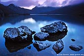 landscapes stock photography | Last Light at Lake Dove, Cradle Mountain National Park, Tasmania, Australia, Image ID CRADLE-MOUNTAIN-LAKE-DOVE-TAS-0003. Last light for the day. Lake Dove and the Cradle Mountain in the background in the Cradle Mountain National Park, Tasmania, Australia.