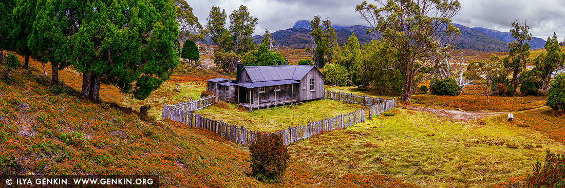 landscapes stock photography | Mount Kate Hut, Cradle Mountain National Park, Tasmania, Australia, Image ID CRADLE-MOUNTAIN-TAS-0002