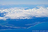 landscapes stock photography | Aerial View of the Aoraki/Mount Cook and Southern Alps, South Island, New Zealand, Image ID NZ-AORAKI-MOUNT-COOK-0005. Stock photo of aerial view of the West coast of New Zealand and the Aoraki/Mount Cook and Southern Alps, South Island, New Zealand as seen from an airplane.
