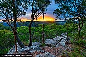 landscapes stock photography | Sunset at Currawong Lookout, Berowra Valley National Park, Hornsby Shire, NSW, Australia, Image ID AU-BEROWRA-CURRAWONG-LOOKOUT-0001. Lookout along Currawong Fire Trail in Berowra Heights provides stunning views over Berowra Creek and the surprisingly wild Berowra Valley National Park.