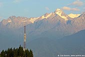 landscapes stock photography | Northern Tien-Shan at Sunset, View from Almaty City, Almaty, Kazakhstan, Image ID KZTS0002. 