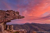 landscapes stock photography | Sunset at the Balconies Lookout (Jaws of Death), The Grampians National Park (Gariwerd), Victoria, Australia, Image ID GRAMPIANS-0013. Stunning sunset at the Balconies Lookout in Victoria, Australia. The Balconies, also known as Jaws of Death, are only ten minutes from the Reed Lookout car park.