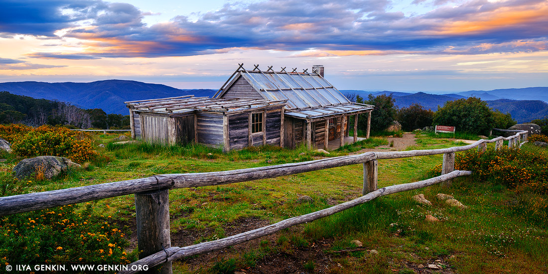 landscapes stock photography | Craig's Hut at Twilight, Alpine National Park, Mansfield, Victoria, Australia, Image ID AU-MANSFIELD-CRAIGS-HUT-0004