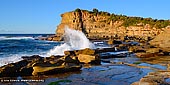 landscapes stock photography | Waves Crashing at The Skillion, Terrigal, Central Coast, NSW, Australia, Image ID SKILLION-TERRIGAL-0007. Lying on the south of Terrigal beach on the Central Coast, NSW, Australia is an oddly-shaped narrow rocky cape that's famously called The Skillion. The Skillion is distinct due to its unique proportions that rise sharply eastwards to a significant height over a short distance. It's a popular site for photographers with a lookout at its peak that provides visitors with breathtaking views of the surrounding coast.