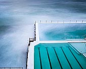 landscapes stock photography | Bondi Beach Icebergs, Sydney, NSW, Australia, Image ID AU-BONDI-BEACH-0005. Beautiful minimalistic and contemporary landscape photography of the Bondi Icebergs swimming pool on a cloudy morning on the Eastern Bondi Beach in Sydney, NSW, Australia.