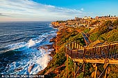 landscapes stock photography | Bondi to Coogee Coastal Walk at Sunrise #2, Bronte, Sydney, NSW, Australia, Image ID AU-BONDI-TO-COOGEE-WALK-0002. Holidaymakers have rated the Bondi to Coogee coastal walk as the second most popular Sydney attraction on review site Trip Advisor, beating the Opera House and Harbour Bridge. A cliff top coastal walk, the Bondi to Coogee walk extends for six km in Sydney's eastern suburbs, featuring stunning views, beaches, parks, cliffs, bays and rock pools. It takes in beaches at Tamarama, Bronte, Clovelly and Gordon's Bay. The Bondi to Tamarama Beach section of the walk is transformed each spring with the Sculptures by the Sea exhibition.