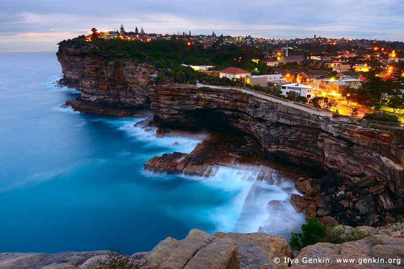 The Gap at Twilight, Watsons Bay, Sydney, NSW, Australia