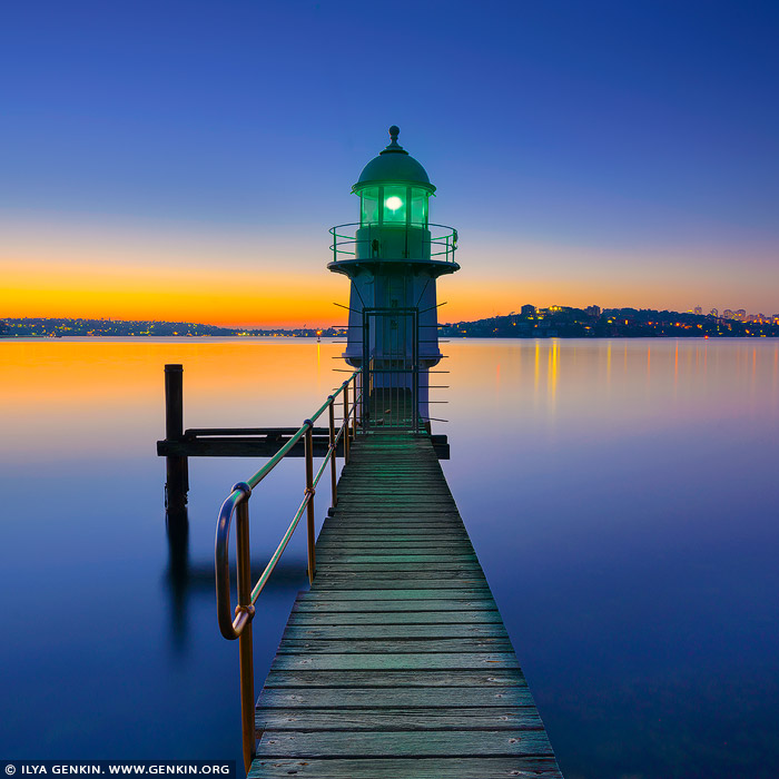 landscapes stock photography | Bradleys Head Lighthouse at Sunrise, Bradleys Head, Sydney, NSW, Australia, Image ID AU-BRADLEYS-HEAD-0001