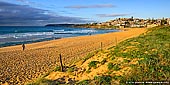 landscapes stock photography | South Curl Curl Beach at Sunrise, Sydney, NSW, Australia, Image ID AU-CURL-CURL-0011. Panoramic photo of bright sunrise at the Curl Curl Beach in Sydney, NSW, Australia.