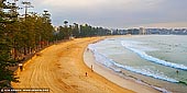 landscapes stock photography | Manly Beach at Sunrise, Manly, Sydney, NSW, Australia, Image ID AU-MANLY-BEACH-0005. First rays of the Sun highlighted the Manly Beach on Sydney's Northern Beaches in Australia and making the scene warm and cosy.