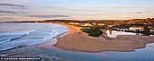 landscapes stock photography | Sunrise Over Narrabeen Beach and Lagoon, Narrabeen Beach, Sydney, NSW, Australia, Image ID AU-NARRABEEN-0010. A beautiful landscape photo taken from Narrabeen Head as the sun rises and beautiful hues light the morning sky over the Narrabeen Beach and the coastline.